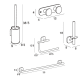 Conjunto accesorios de baño Bassic Manillons Torrent croquis 6