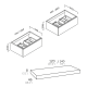 Mueble de baño con encimera de madera Landes Coycama Croquis 4