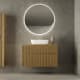 Mueble de Baño de madera maciza a medida con encimera de madera Alpes 1 Bruntec detalle 2