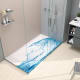 Platos de ducha de resina decorados Design 3D Azul Bruntec ambiente 1