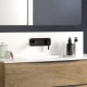 Lavabo suspendido con mural Ambar Coycama detalle 1