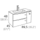Mueble de baño Landes Coycama croquis 5
