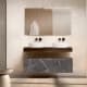 Mueble de baño con encimera de madera 10 cm de altura en color Valenti con cajonera Nomad Visobath principal 2