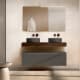 Mueble de baño con encimera de madera 10 cm de altura en color Valenti con cajonera Nomad Visobath principal 3