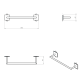 Toallero barra de baño Stick Cosmic croquis 7