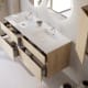 Conjunto de mueble de baño de madera maciza Alpes 6 Bruntec detalle 2