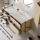Conjunto de mueble de baño de madera maciza Alpes 7 Bruntec croquis 5
