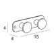 Percha de baño doble Bassic Manillons Torrent croquis 1