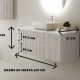 Mueble de baño con encimera de madera maciza Baviera Bruntec croquis 5