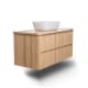 Mueble de baño con encimera de madera maciza Baviera Bruntec detalle 3