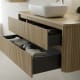 Mueble de baño con encimera de madera maciza Baviera Bruntec detalle 2
