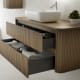 Mueble de baño con encimera de madera maciza Baviera Bruntec detalle 6