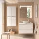 Conjunto mueble de baño con encimera de madera Noja Salgar principal 2