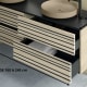 Mueble de baño con encimera de microtec negra Kora Bruntec croquis 5
