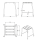 Asiento de ducha New Wccare PMR de Unisan croquis 1