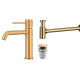 Pack Grifo de lavabo Monza + Válvula click-clack + Sifón visto redondo de Imex principal 2
