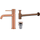 Pack Grifo de lavabo Monza + Válvula click-clack + Sifón visto redondo de Imex principal 3