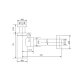 Pack Grifo de lavabo Monza + Válvula click-clack + Sifón visto redondo de Imex croquis 6