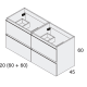 Conjunto mueble de baño Roma Bruntec croquis 10