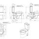 Inodoro completo Easy Unisan Sanindusa croquis 4