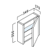Mueble auxiliar de baño Joker Coycama croquis 18