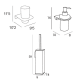 Conjunto de accesorios de baño Nicole Manillons Torrent croquis 4