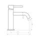 Grifo de lavabo Sirio GME croquis 10