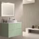 Mueble de baño con encimera piedra compactada blanca Ebi Bruntec colores principal 0