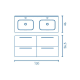 Conjunto mueble de baño Nisy Royo croquis 3