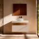 Mueble de baño con encimera HPL resina 10 cm acabado marmoleado Cala con cajonera Nomad Visobath principal 5