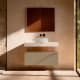 Mueble de baño con encimera HPL resina 10 cm acabado marmoleado Cala con cajonera Nomad Visobath principal 8