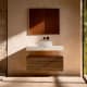 Mueble de baño con encimera HPL resina 10 cm acabado marmoleado Cala con cajonera Nomad Visobath principal 2