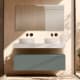 Mueble de baño con encimera HPL resina 10 cm acabado marmoleado Cala con cajonera Nomad Visobath ambiente 18
