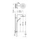Columna de ducha y baño Flat Tres croquis 4
