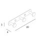 Percha de baño triple Eco 6500 Manillons Torrent croquis 7