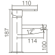 Grifo de lavabo Roma Imex croquis 5