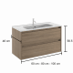 Conjunto mueble de baño Oxford Bruntec croquis 11