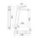 Grifo de lavabo Art Imex croquis 8