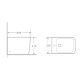 Bidé compacto Square de Bruntec croquis 2