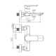 Grifo de ducha y baño empotrado Ural Imex croquis 3