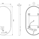 Espejo de baño con luz LED Río Ledimex croquis 7