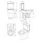 Inodoro completo Proget PMR Unisan Sanindusa croquis 3