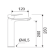 Grifo de lavabo Aura Lluvibath croquis 3