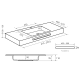 Lavabo suspendido Ideal Bruntec croquis 3