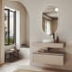 Conjunto mueble de baño MDF lacado con encimera de madera Vilma Bruntec principal 0