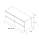 Mueble de baño para lavabo sobre encimera Bequia Salgar croquis 13