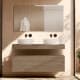 Mueble de baño con encimera de madera 10 cm de altura con cajonera Nomad monocolor Visobath principal 2