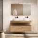 Mueble de baño con encimera de madera 10 cm de altura con cajonera Nomad monocolor Visobath principal 0