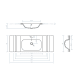 Lavabo encastrado Milo Bruntec croquis 2