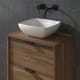 Conjunto mueble de baño fondo reducido 35.5 cm con lavabo sobre encimera Midi Visobath Detalle 1
